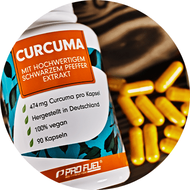 Kurkuma-Kapseln mit natürlichem Curcuma-Extrakt