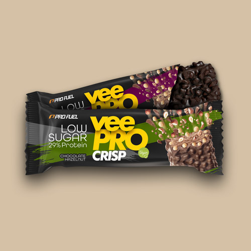 vegane Proteinriegel Testsieger - veePro Crisp Eiweißriegel