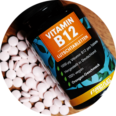 Vitamin B12 Lutschtabletten mit Methylcobalamin Vit B12 hochdosiert und vegan Orange-Geschmack