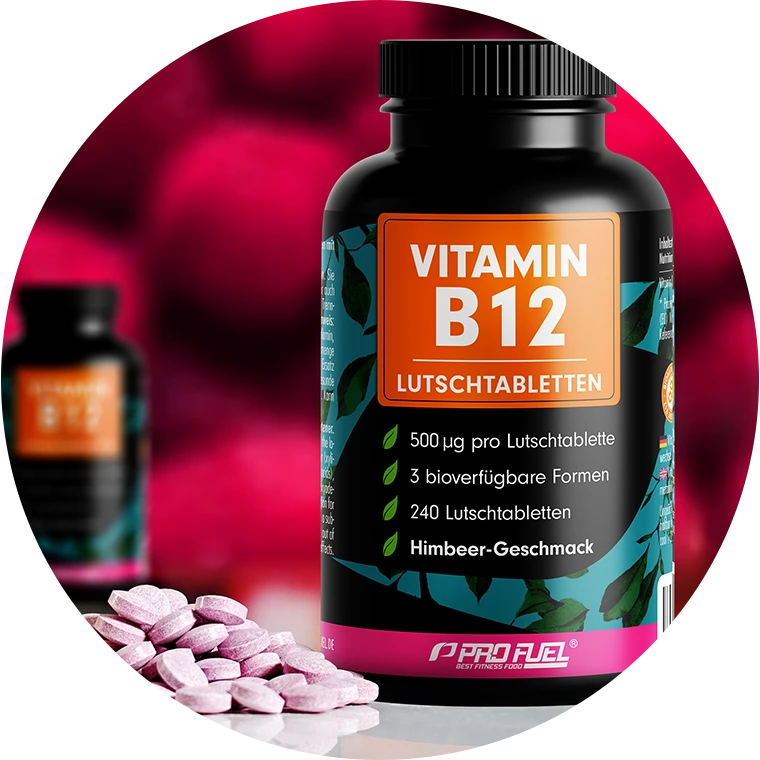 Vitamin B12 Lutschtabletten mit Methylcobalamin, Adenosylcobalamin & Hydroxocobalamin - Vit B12 hochdosiert und vegan