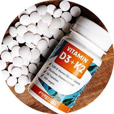 Vitamin D3 Wirkung - Vitamin D3 Mangel ausgleichen mit Vitamin D3 K2 von ProFuel (hochdosiert und vegan)