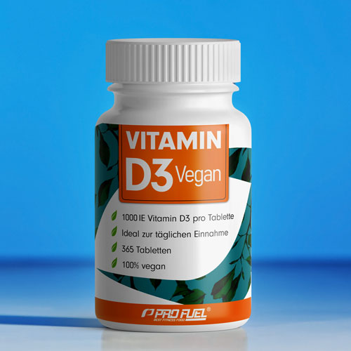 Vitamin D3 Vegan - Tabletten mit 1000 IE Vitamin D3 - Test-Sieger von ProFuel