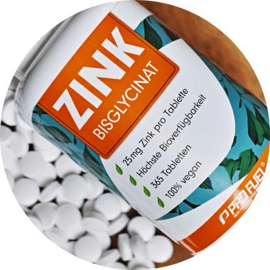 Zink-Tabletten mit Zink-Bisglycinat hochdosiert - höchste Bioverfügbarkeit