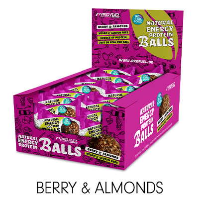 ENERGY PROTEIN BALLS | Berry & Almonds | Einzeln & 18er...