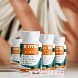 Biotin-Tabletten (365x) mit Biotin, Zink & Selen - Biotin für Haare, Haut & Nägel