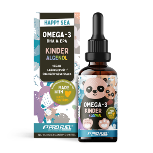 Omega-3 Algenöl für Kinder mit DHA und EPA - Orangen-Geschmack