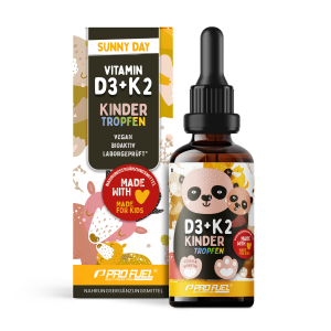 Vitamin D3 + K2 Tropfen für Kinder - vegan - optimal...