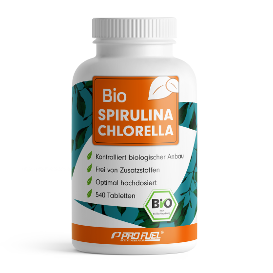 Bio Spirulina & Chlorella Tabletten mit Algen aus kontrolliert biologischem Anbau
