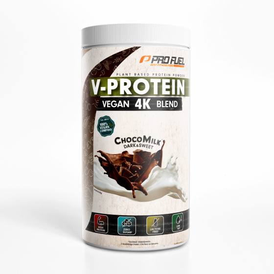 Veganes Protein-Pulver - 4K Blend aus 4 hochwertigen pflanzlichen Proteinen - unglaublich leckerer Geschmack