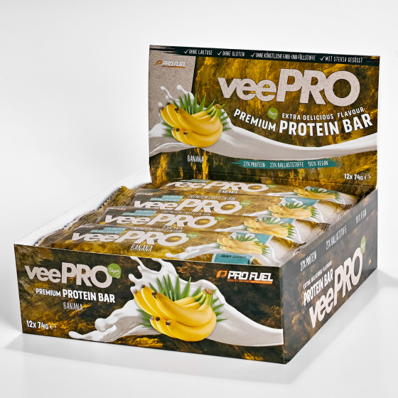 veePRO Proteinriegel | Banane | 12er SparPack