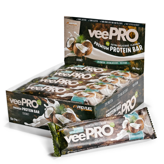 vegane Proteinriegel - vegan Eiweissriegel - veePRO Kokosnuss Geschmack