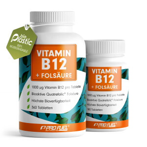 Vitamin B12 hochdosiert - Methylcobalamin Vit B12 + Folsäure