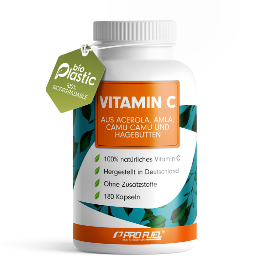 natürliches Vitamin C hochdosiert - Vitamin C Komplex aus Amla, Acerola, Camu Camu & Hagebutte