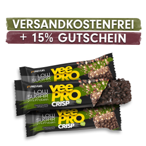 veePRO CRISP | Chocolate Hazelnut | 3er ProbePack + 15% Gutschein